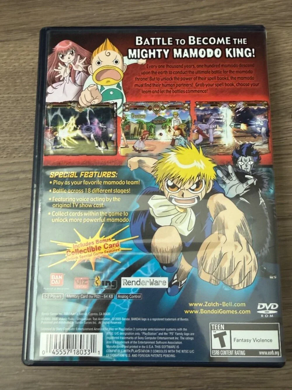 MINTY! Zatch Bell Mamodo Battles PS2 CIB Complete w. SEALED CARD
